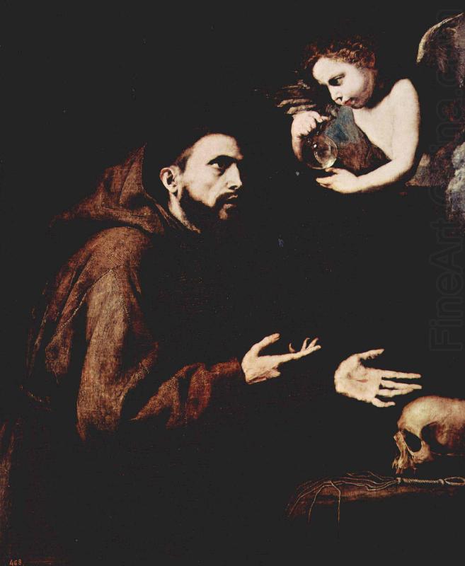 Jose de Ribera Der Hl Franz von Assisi und der Engel mit der Wasserflasche china oil painting image